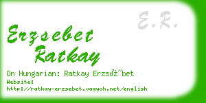 erzsebet ratkay business card